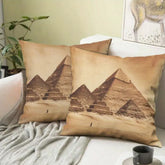 Vintage Great Pyramid Egypt Cushion Cover Pack Of 2